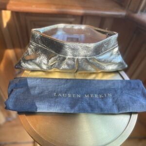 Lauren Merkin Metallic Gold Evening Bag